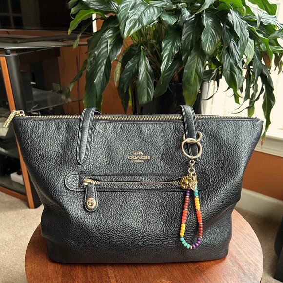 New BEADED Bag Charm Multicolored Gold Tone - Picture 4 of 7